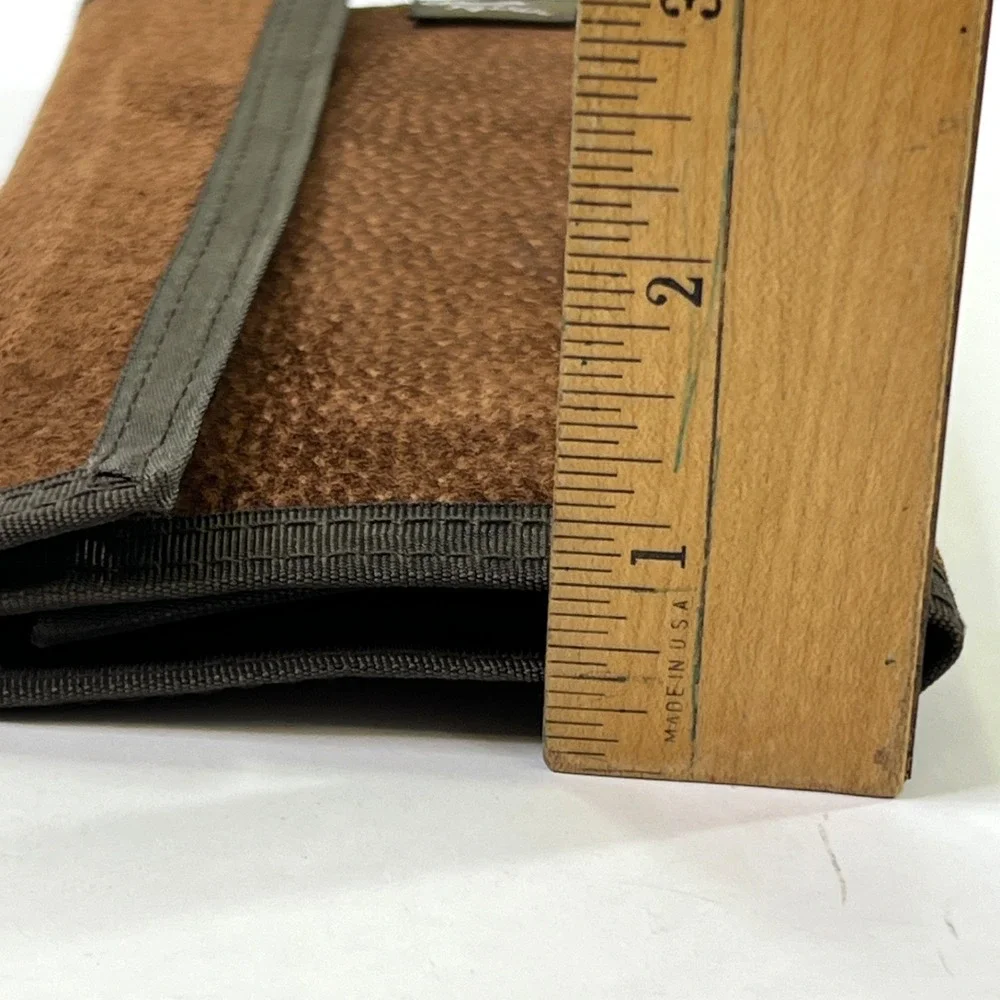Vintage Pigskin Leather Wallet Made in Taiwan ROC Brown Trifold Card Holder Soft